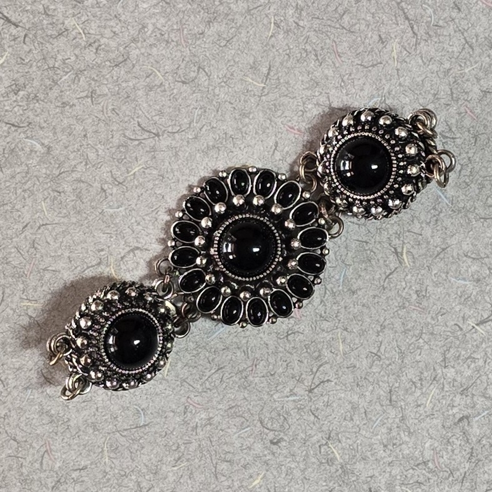 BRACELET Black Silver Women's